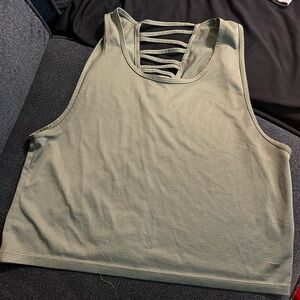 Olive Green Sleeveless Women's Top